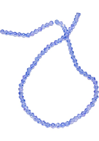 4 mm Ispirto Mavisi Piramit Kristal Cam Boncuk 1 Dizi - (85 Adet)