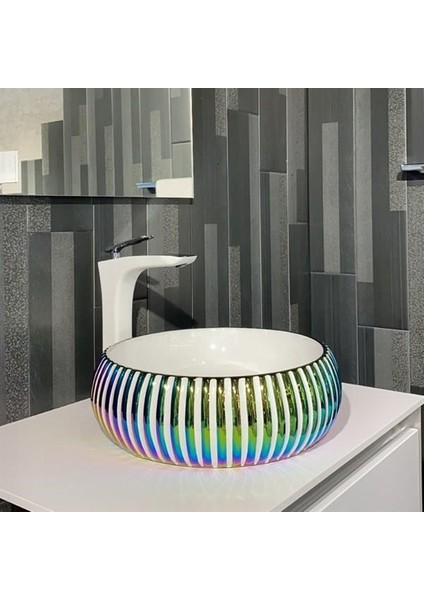 Tezgah Üstü Lavabo (Karışık Renk) E-4161M