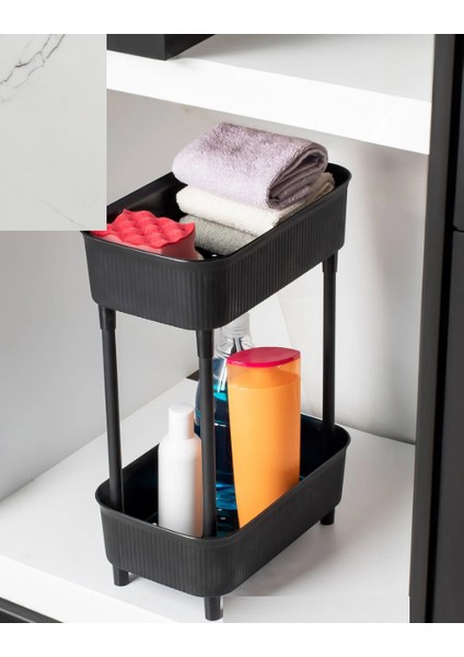 Violet 2 Katlı Düzenleyici Raf | Banyo Dolabı | Mutfak Tezgahı