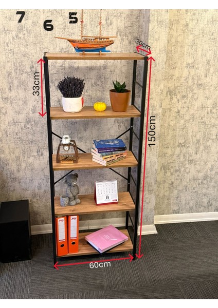 Metal 180cm 5 Raflı Çok Amaçlı Raf Kitaplık indirimleri
