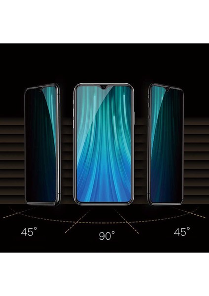Xiaomi Redmi 9A Uyumlu Zore New 5d Privacy Temperli Ekran Koruyucu