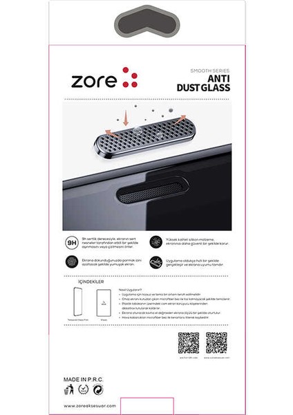 Apple iPhone 13 Pro Max Uyumlu Zore Anti-Dust Temperli Ekran Koruyucu