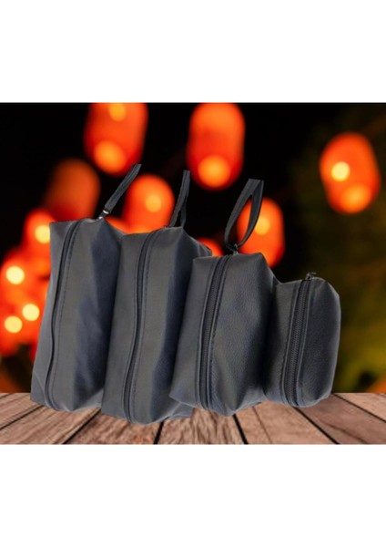 Makyaj Çantası Seti Büyükten Küçüğe Doğru 4 Adet Içiçe Geçebilen Küçük Çanta