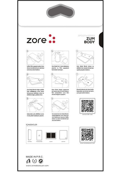 Galaxy S20 Uyumlu Zore Zum Body Ekran Koruyucu
