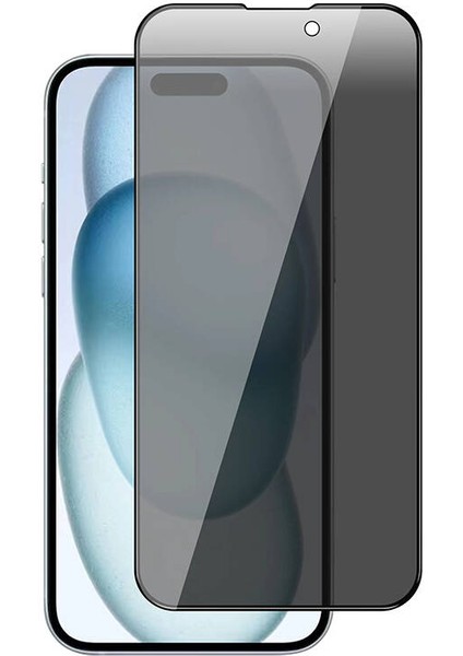 Apple iPhone 15 Pro Max Uyumlu Zore New 5d Privacy Temperli Ekran Koruyucu