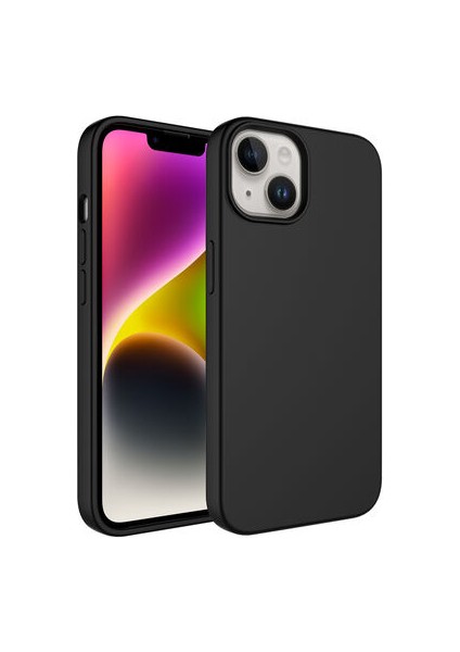 Apple iPhone 14 Kılıf Sıvı Teknolojili Silinebilir Sert Kılıf Ultra Yumuşak Magsafeli Silvessa Premium Silikon Kapak Kapak