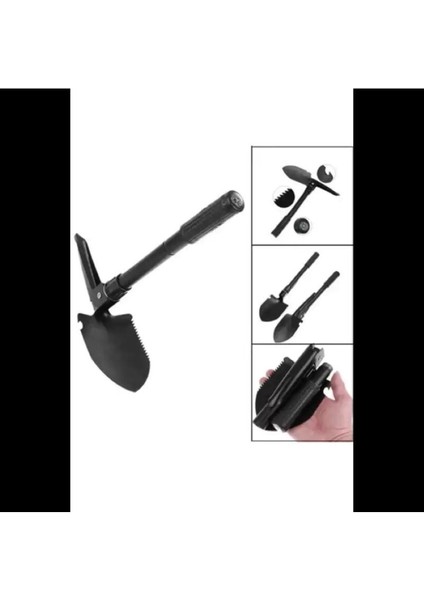 Pusulalı Katlanır Portatif Kazma Kürek Seti Çok Fonksiyonlu Katlanabilir Kamp Küreği Seti indirimleri