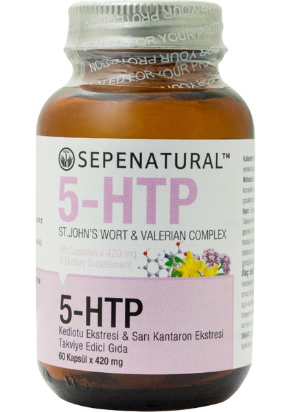 5-Htp 5 Hydroxytryptophan Bitkisel Karışım 60 Kapsül X 350mg