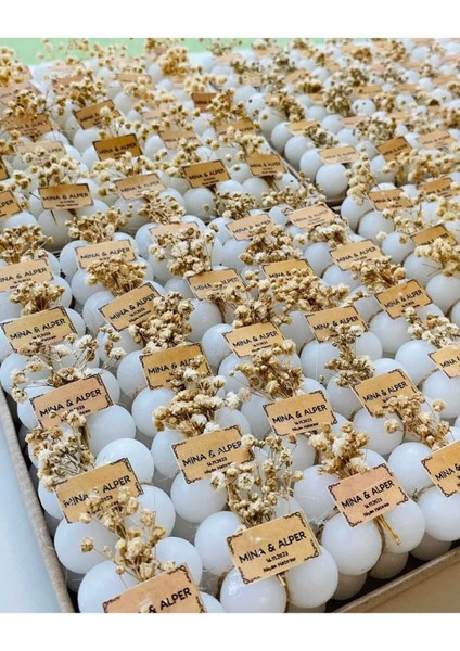 Özel Süs Nişan Söz Nikah Doğum Günü Daha Bir Çok Özel Gün Için Bouble Mum Mumluk Hediyelik 30 Adet modelleri