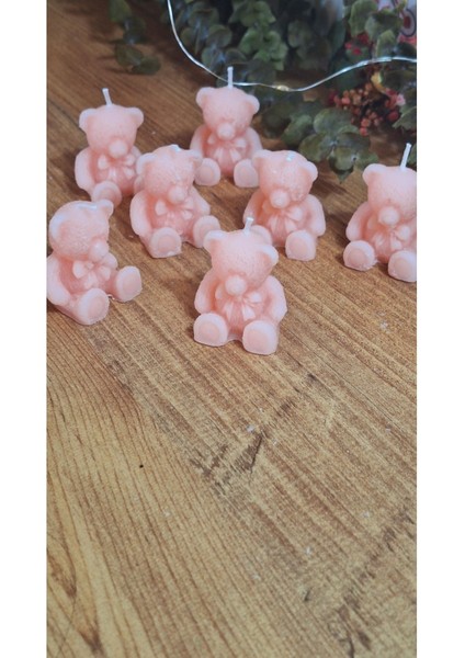 Ayıcık Şekilli Mum Hediyelik 5 Adet Çocuk Bebek Doğum Günü Baby Shower Nişan Mevlid fiyatları