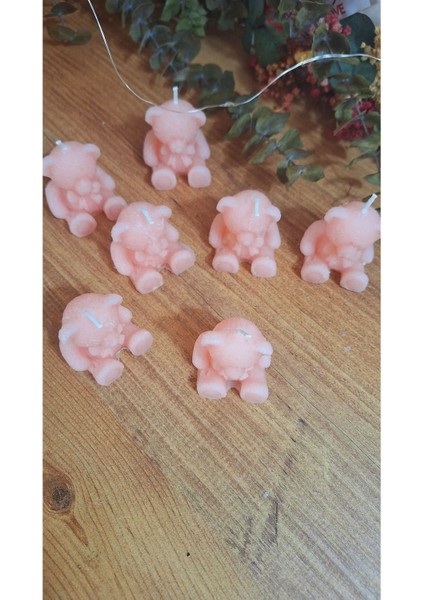 Ayıcık Şekilli Mum Hediyelik 5 Adet Çocuk Bebek Doğum Günü Baby Shower Nişan Mevlid modelleri