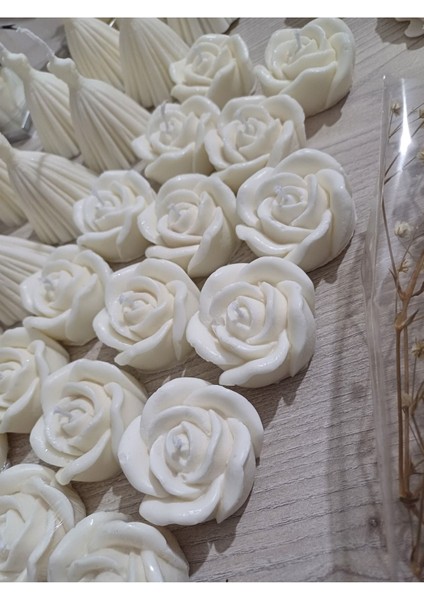Gül Mum 12 Adet, Düğün,nişan,doğum Günü, Bebek Mevlüdü, Hac,umre, Söz, Nikah, Kına Hediyelik Mum indirimleri