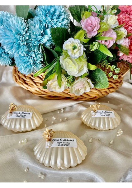 Istiridye Mum Söz Nişan Düğün Bebek Hediyeliği