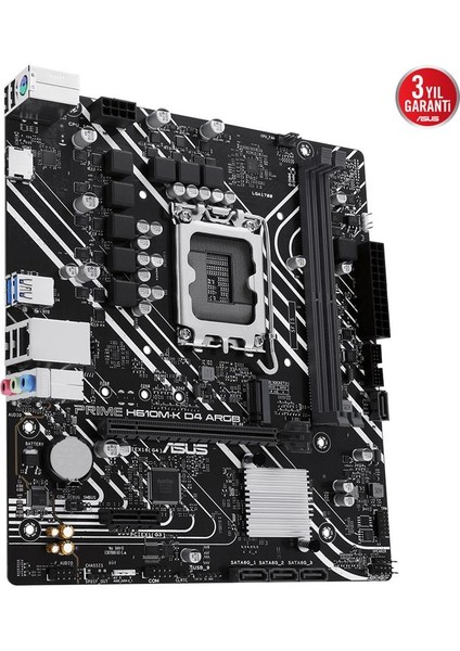 Prıme H610M-K D4 Argb Ddr4 3200MHZ 1xhdmı 1xm.2 USB 3.2 Matx 1700P