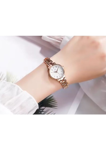 Skmei Kadın Kol Saati Yeni Tasarım Gümüş ve Rose Gold Renk fiyatları