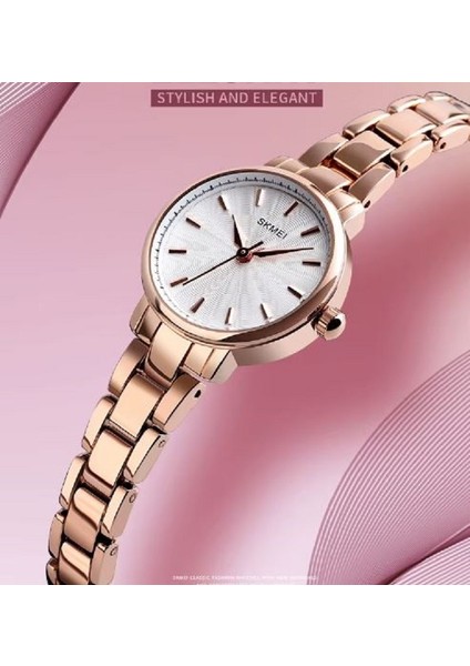 Skmei Kadın Kol Saati Yeni Tasarım Gümüş ve Rose Gold Renk modelleri