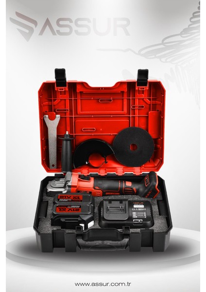 21V Çift Akülü 125mm Kömürsüz Şarjlı Taşlama