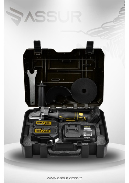 21V Çift Akülü 125mm Kömürsüz Şarjlı Taşlama