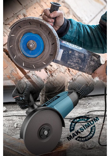 2200W Metal Şanzıman 230mm Büyük Spiral Taşlama Çantalı