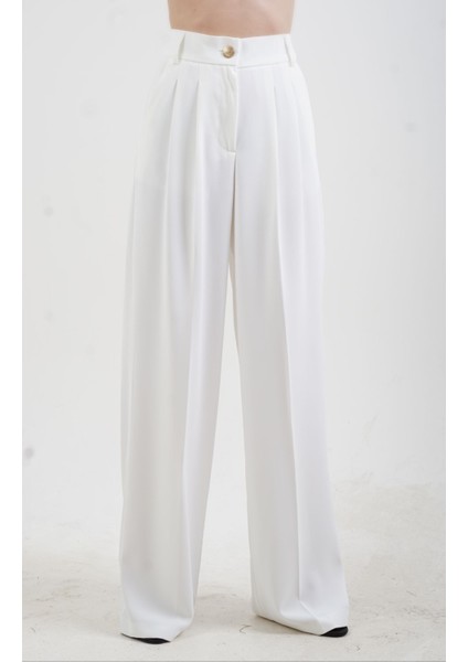 Beyaz Geniş Paça Pantolon fiyatları