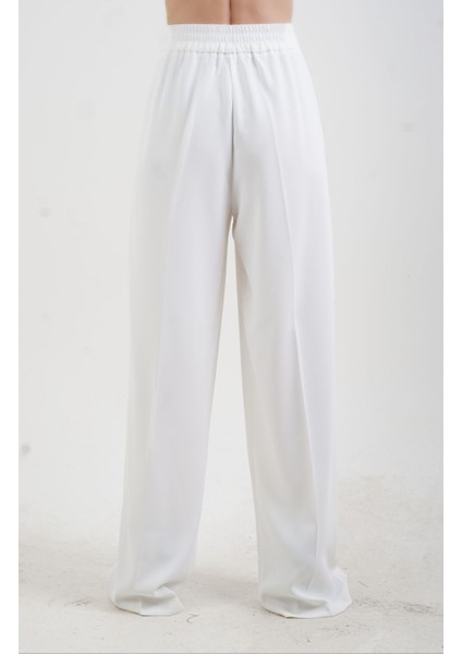 Beyaz Geniş Paça Pantolon modelleri