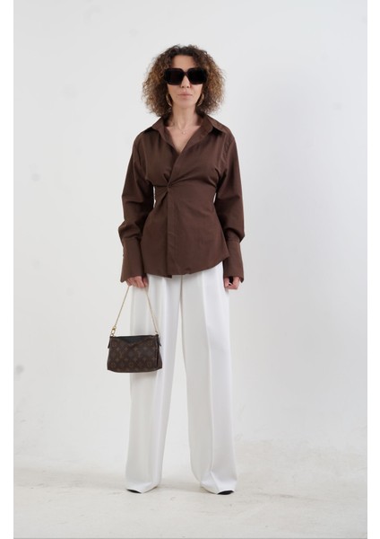 Beyaz Geniş Paça Pantolon indirimleri