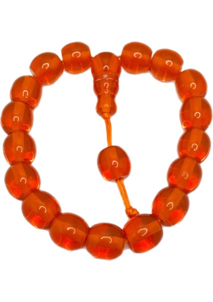 Büyük Boy Özel Model Turuncu Renk Efe Maskot Toz Kehribar Tesbih fiyatları