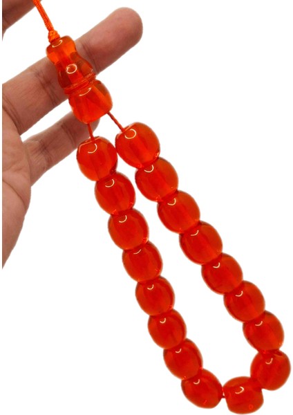 Büyük Boy Özel Model Turuncu Renk Efe Maskot Toz Kehribar Tesbih modelleri