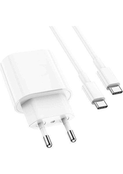 iPad Air 13 M3 2025 UYUMLU20W Type-C Çıkışlı Ekstra Type-C To Type-C Kablolu Pd Hızlı Şarj Aleti