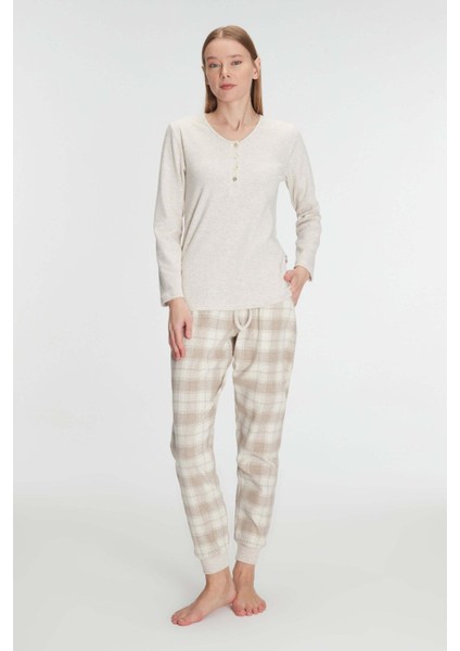 Aria's Closet Pamuklu Uzun Kollu Pijama Takımı