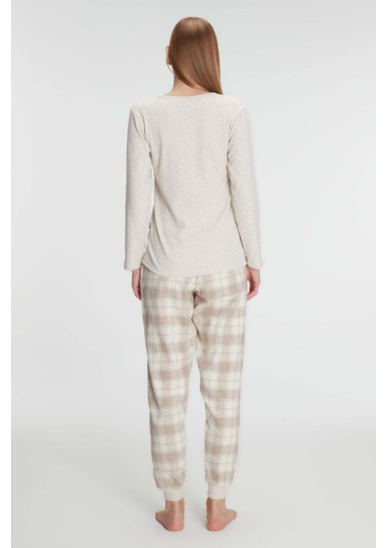 Aria's Closet Pamuklu Uzun Kollu Pijama Takımı