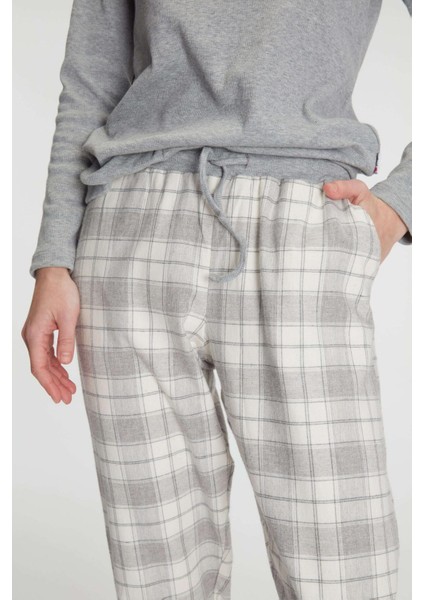 Pamuklu Uzun Kol Pijama Takımı