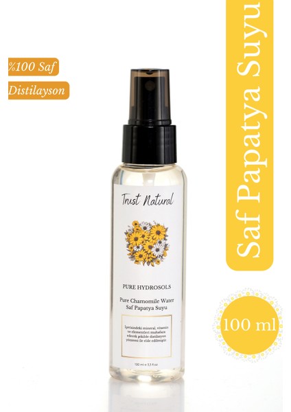 Papatya Suyu Saç ve Yüz Toniği %100 Doğal ve Saf (Saç Açıcı Olarak Kullanılabilir) 100 ml