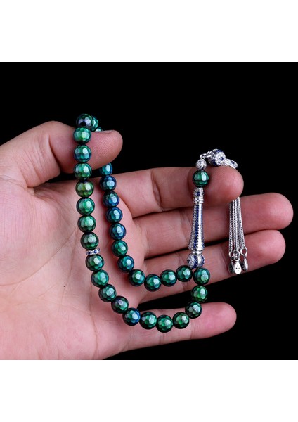 Zirkon Taş Gümüş Püsküllü Renk Değiştiren His Taşı Tesbih