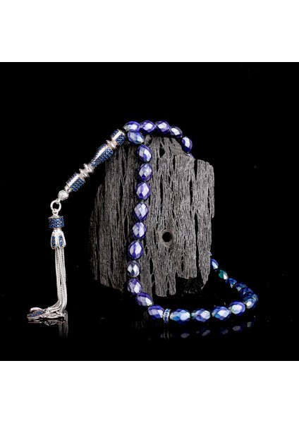 Zirkon Taşlı Gümüş Püsküllü Renk Değiştiren Arpa Kesim His Taşı Tesbih modelleri