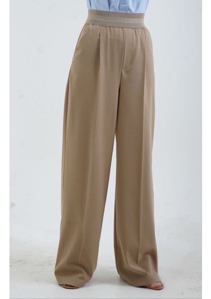 Camel Kemeri Lastikli Pantolon