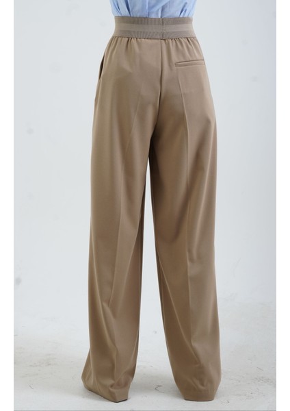 Camel Kemeri Lastikli Pantolon