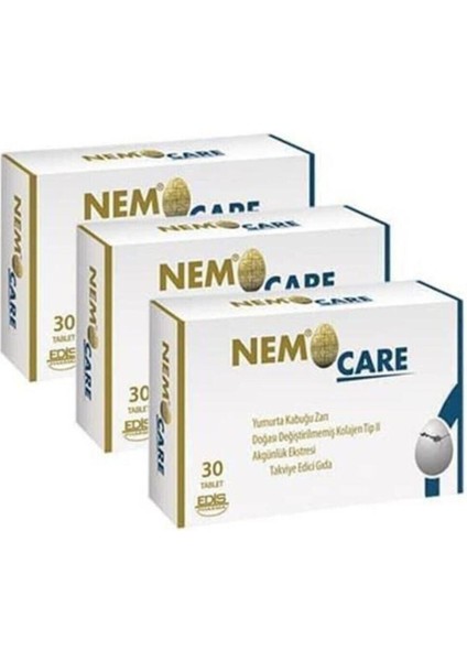 Nemocare Yumurta Kabuğu Zarı 30 Tablet 3 Lü