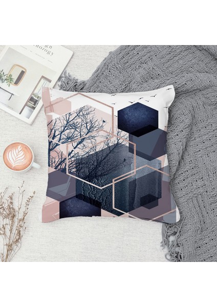 Çift Taraf Baskılı Gizli Di Özel Tasarım Süet Dokulu Kırlent Kılıfı Takımı 163