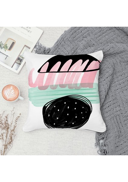 Çift Taraf Baskılı Gizli Di Özel Tasarım Süet Dokulu Kırlent Kılıfı Takımı 234