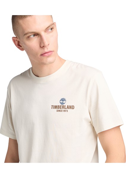 Work Inspired Back Graphic Tee Erkek Bej Tshirt TB0A2G8SCM91