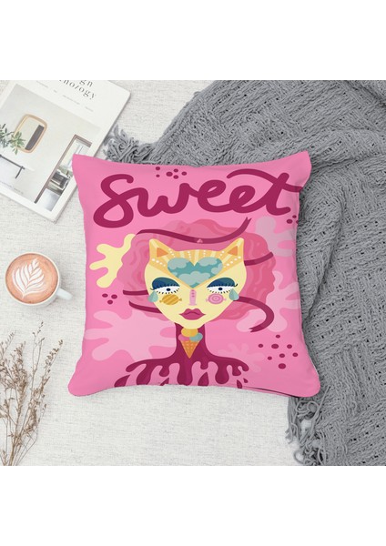 Çift Taraf Baskılı Gizli Di Özel Tasarım Süet Dokulu Kırlent Kılıfı Takımı 04