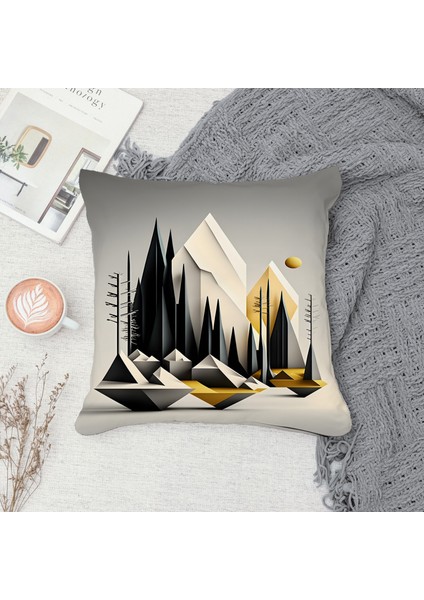 Çift Taraf Baskılı Gizli Di Özel Tasarım Süet Dokulu Kırlent Kılıfı Takımı 87