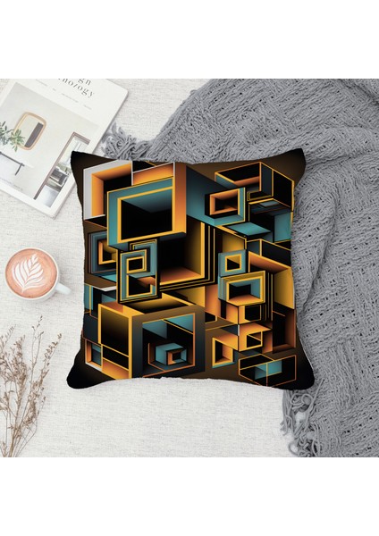 Çift Taraf Baskılı Gizli Di Özel Tasarım Süet Dokulu Kırlent Kılıfı Takımı 100