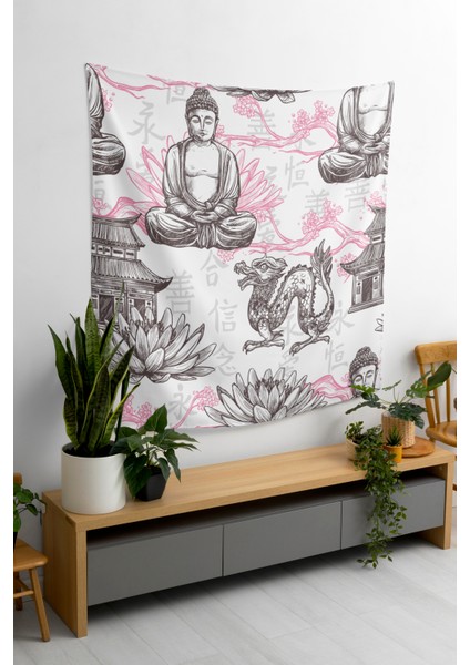 Bohem,yoga, Meditasyon,burçlar ve Mandala Temalı, Duvar Örtüsü 58