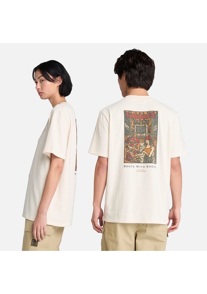 Washed Boot Lab Back Graphic Tee Erkek Bej Tshirt TB0A6DPDCR31 fiyatları