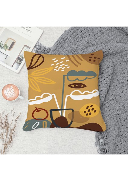 Çift Taraf Baskılı Gizli Di Özel Tasarım Süet Dokulu Kırlent Kılıfı Takımı 26