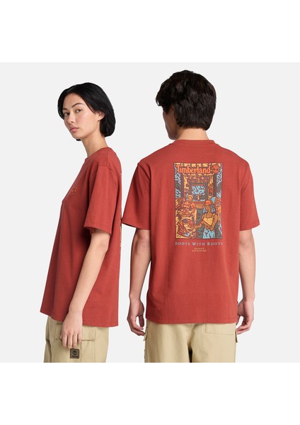 Washed Boot Lab Back Graphic Tee Erkek Bordo Tshirt TB0A6DPDEOD1 fiyatları