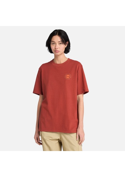 Washed Boot Lab Back Graphic Tee Erkek Bordo Tshirt TB0A6DPDEOD1 modelleri