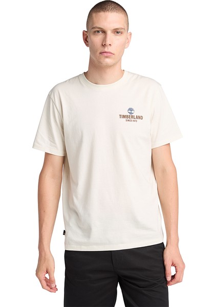 Work Inspired Back Graphic Tee Erkek Bej Tshirt TB0A2G8SCM91